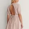 NA-KD Open Back Drop Shoulder Dress
