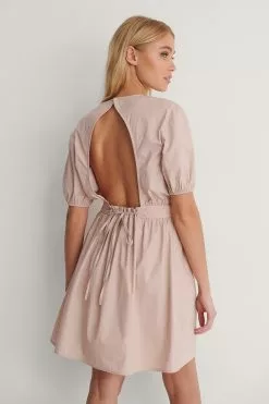 NA-KD Open Back Drop Shoulder Dress