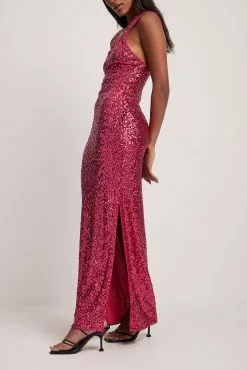 Victoria Waldau X NA-KD Open Back Sequin Dress -Party Dresses Sales nakd open back sequikn dress 1778 000007 0015 05