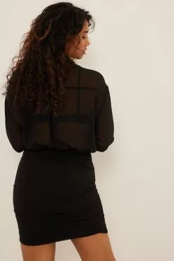 NA-KD Trend Pleated Chiffon Mini Dress -Party Dresses Sales nakd pelated chiffon mini dress 1018 008884 0002 21551