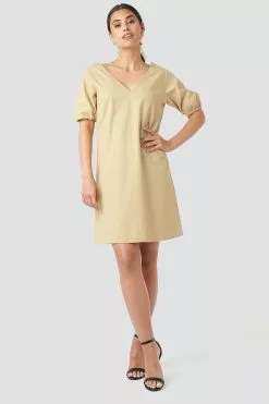 NA-KD Puff Sleeve Mini Dress