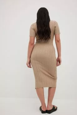 NA-KD Rib Knitted Collar Midi Dress 41 NA-KD Rib Knitted Collar Midi Dress -Party Dresses Sales nakd rib knitted collar midi dress 1100 007092 0119 6980 2