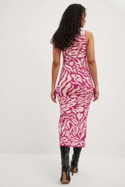 NA-KD Ribbed Fine Knitted Midi Dress -Party Dresses Sales nakd ribbed fine knitted midi dress 1100 007033 2129 15262