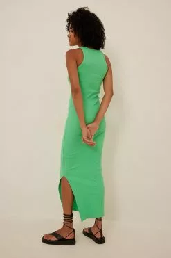 NA-KD Basic Ribbed Maxi Dress -Party Dresses Sales nakd ribbed maxi dress 1044 000262 0010 0001
