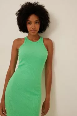 NA-KD Basic Ribbed Maxi Dress -Party Dresses Sales nakd ribbed maxi dress 1044 000262 0010 5641 1