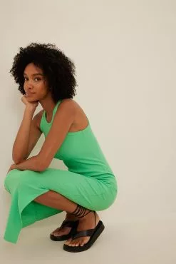 NA-KD Basic Ribbed Maxi Dress -Party Dresses Sales nakd ribbed maxi dress 1044 000262 0010 5645 2