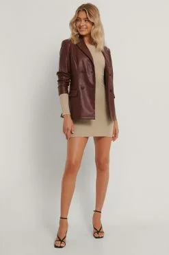 NA-KD Basic Rib Mini Dress -Party Dresses Sales nakd rid mid dress 1100 003484 0005 03c