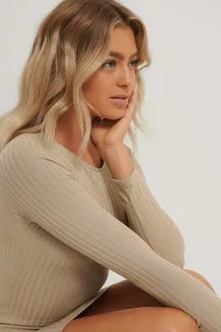 NA-KD Basic Rib Mini Dress -Party Dresses Sales nakd rid mid dress 1100 003484 0005 04g