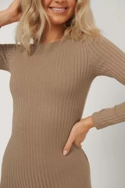 NA-KD Basic Rib Mini Dress -Party Dresses Sales nakd rid mid dress 1100 003484 0226 04g