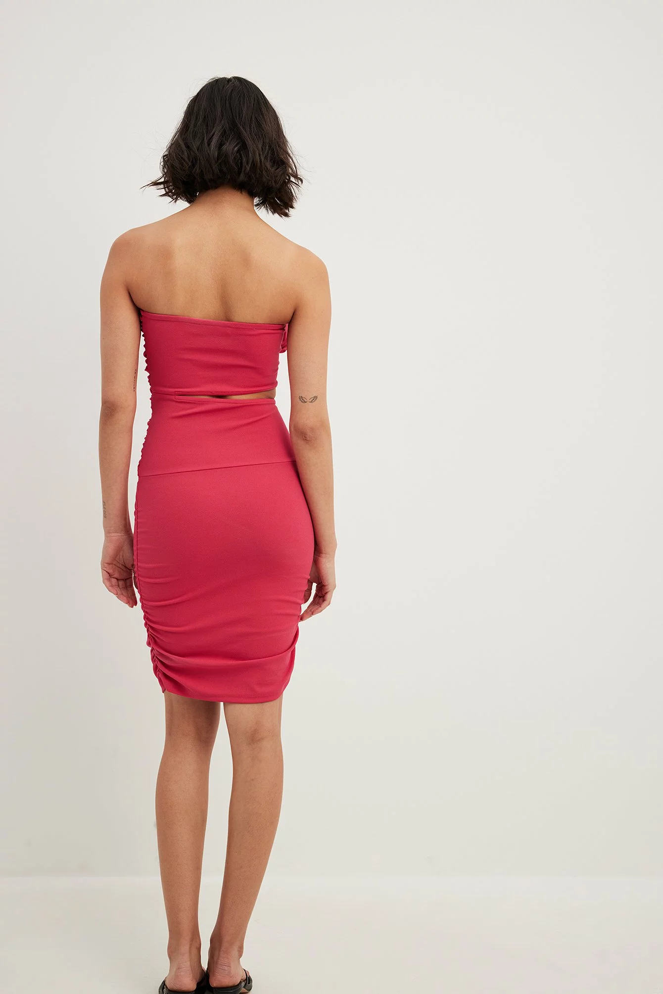 NA-KD Rose Cut Out Mini Dress 6 NA-KD Rose Cut Out Mini Dress - Image 6