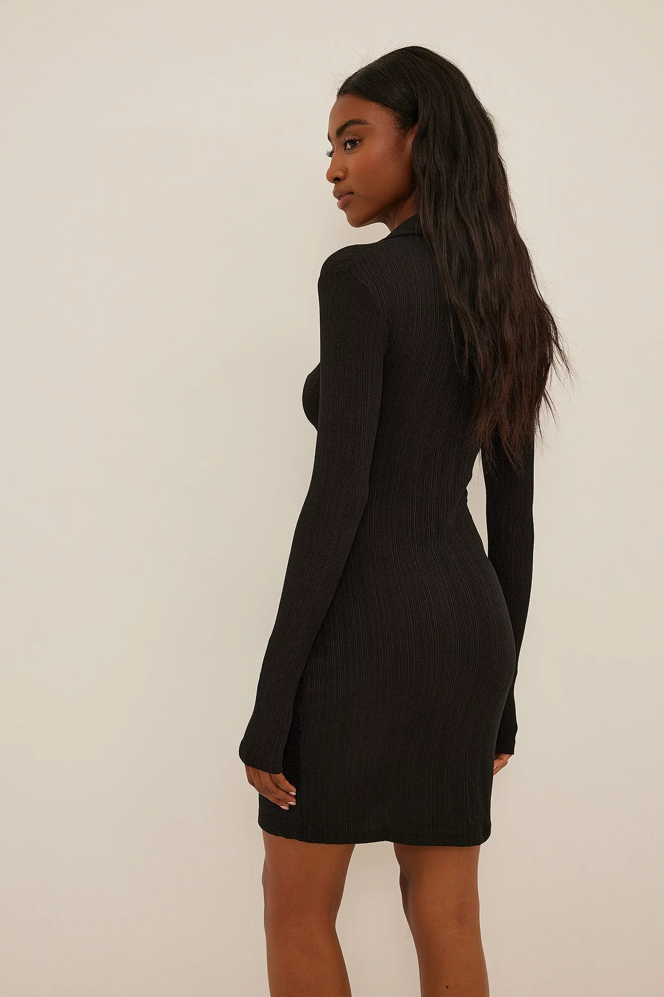 NA-KD Rouched Button Detail Dress 2 NA-KD Rouched Button Detail Dress - Image 2