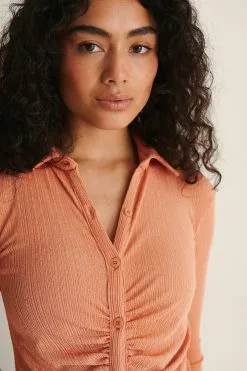 NA-KD Rouched Button Detail Dress 32 NA-KD Rouched Button Detail Dress -Party Dresses Sales nakd rouched button detail dress 1018 007581 9363 04a 1