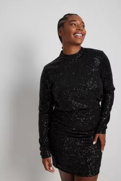 NA-KD Party Rouched Sequin Mini Dress -Party Dresses Sales nakd rouched sequin mini dress 1017 002002 0002 13665