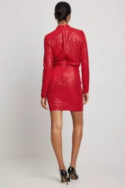 NA-KD Party Rouched Sequin Mini Dress -Party Dresses Sales nakd rouched sequin mini dress 1017 002002 0004 0622 1
