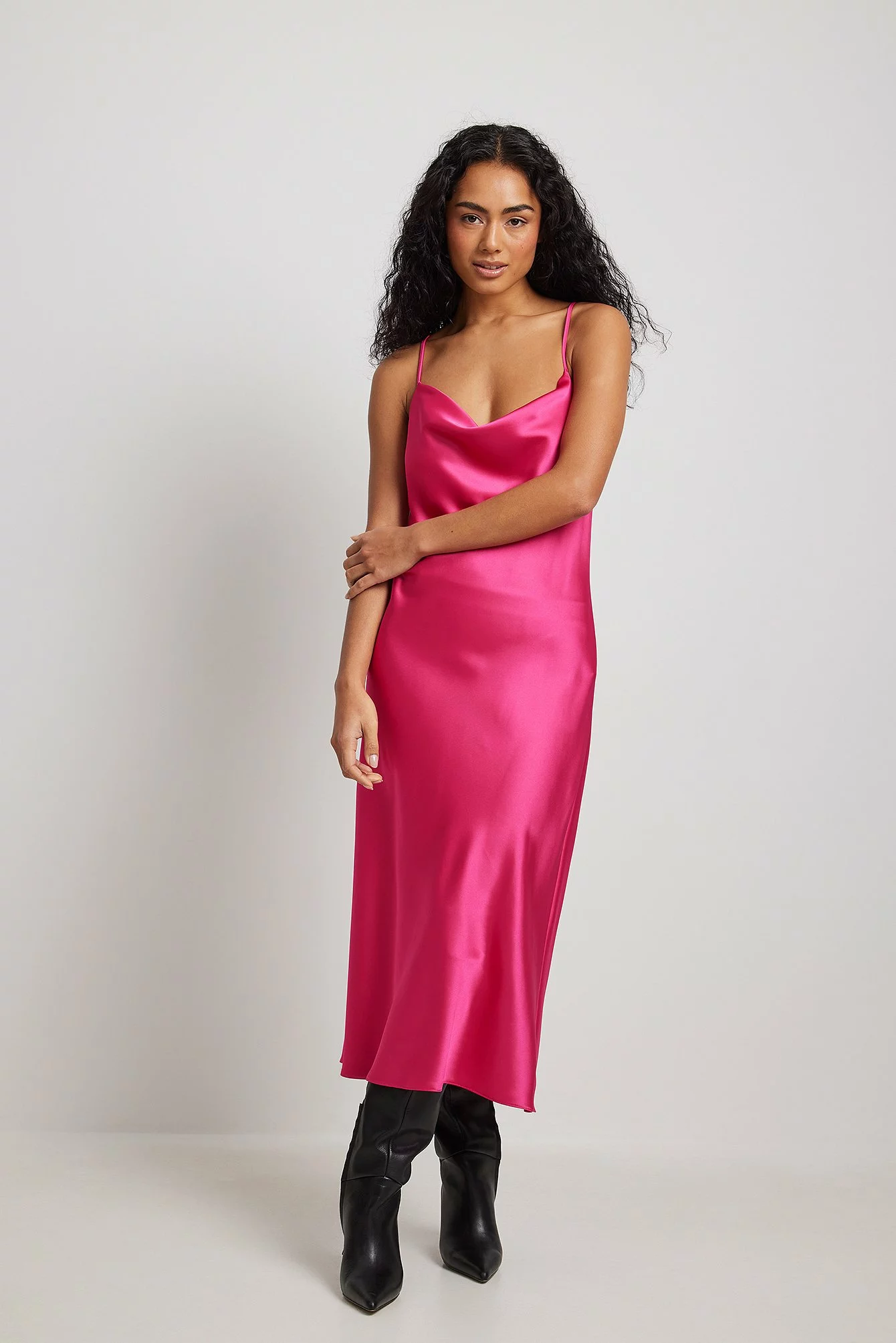 NA-KD Satin Midi Dress 11 NA-KD Satin Midi Dress - Image 11
