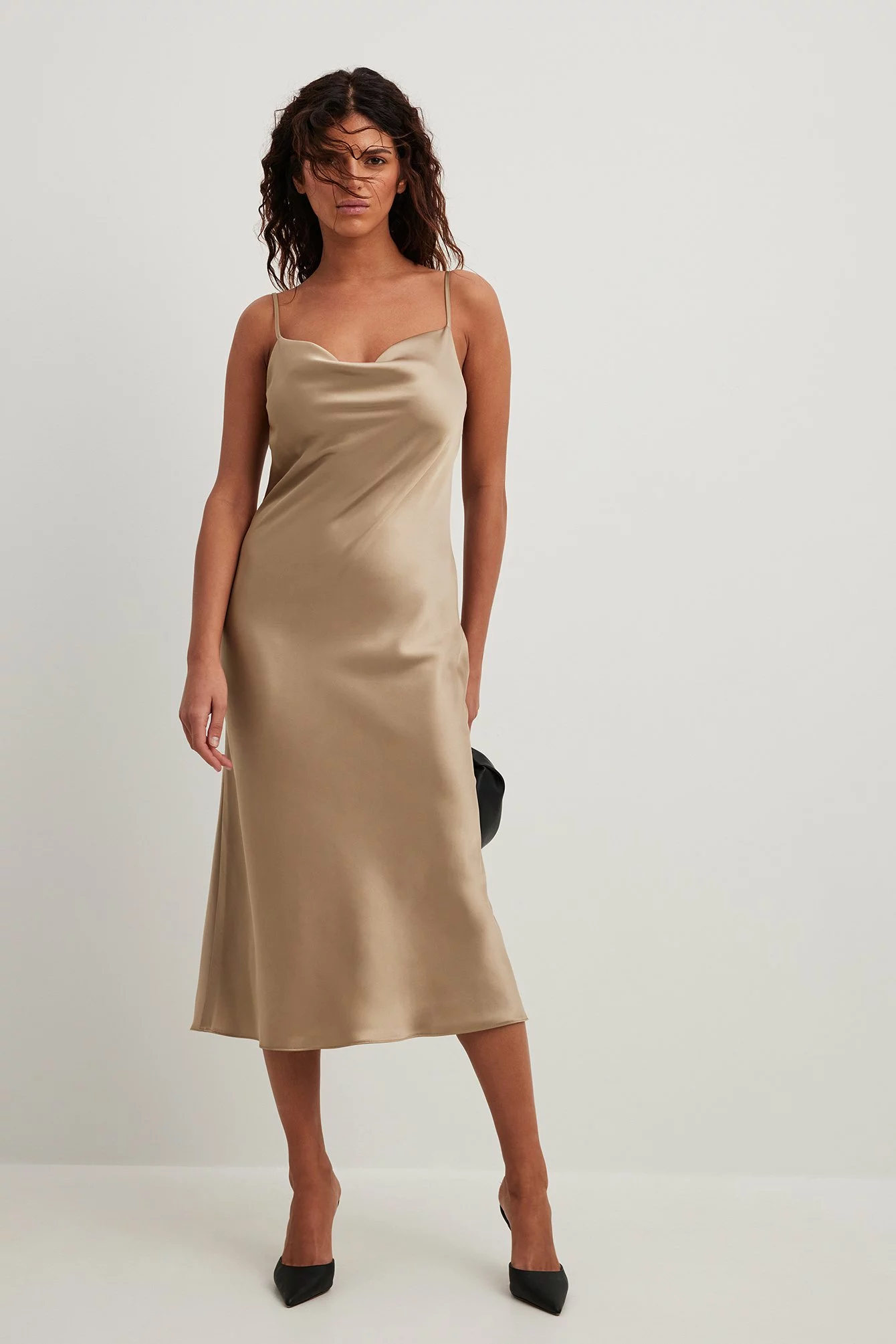 NA-KD Satin Midi Dress 1 NA-KD Satin Midi Dress