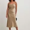 NA-KD Satin Midi Dress