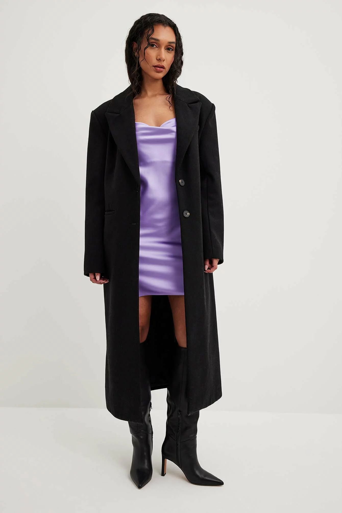 NA-KD Satin Mini Dress 3 NA-KD Satin Mini Dress - Image 3