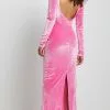 NA-KD Party Scoop Neck Velvet Maxi Dress