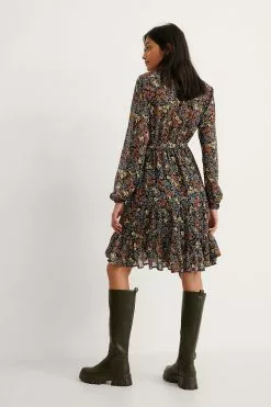 NA-KD Boho Self-Tie Printed Midi Dress -Party Dresses Sales nakd self tie printed midi dress 1014 000487 8814 02d