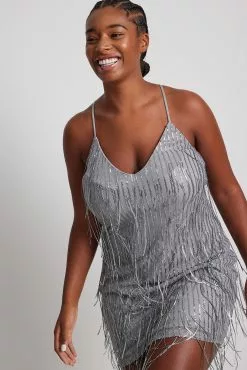 NA-KD Party Sequin Fringes Midi Dress -Party Dresses Sales nakd sequin fringes 1017 002042 0008 13571