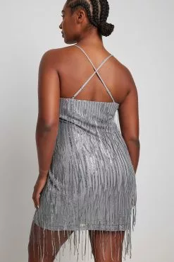 NA-KD Party Sequin Fringes Midi Dress -Party Dresses Sales nakd sequin fringes 1017 002042 0008 13598