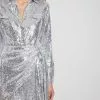 NA-KD Party Sequin Wrap Shirt Mini Dress