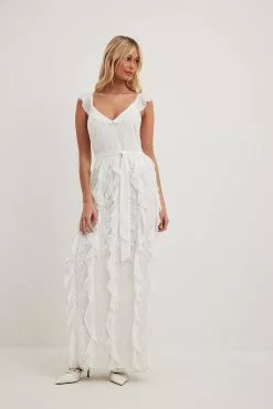 NA-KD Party Sheer Lace Detail Maxi Dress -Party Dresses Sales nakd sheer lace detail maxi dress 1017 002211 0001 22709