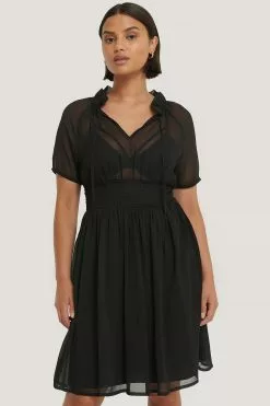 NA-KD Shirred Smock Waist Dress