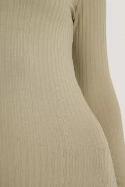 NA-KD Basic Square Neckline Rib Dress -Party Dresses Sales nakd square neckline rib dress 1100 003416 0005 06g