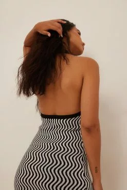 NA-KD Striped Knitted Collar Midi Dress -Party Dresses Sales nakd striped knitted collar midi dress 1100 006106 0041 1824