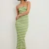 NA-KD Basic Striped Tube Midi Dress