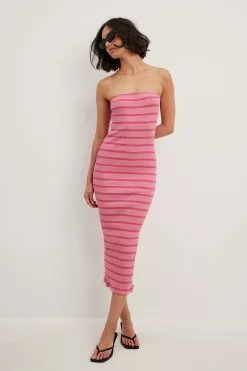 NA-KD Basic Striped Tube Midi Dress -Party Dresses Sales nakd striped tube midi dress 1044 000291 9587 28724