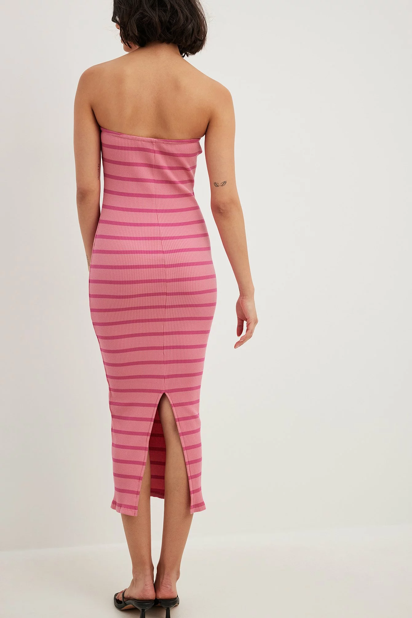 NA-KD Basic Striped Tube Midi Dress 16 NA-KD Basic Striped Tube Midi Dress - Image 16