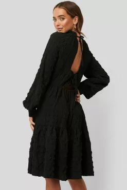 NA-KD Boho Structured Open Back Dress -Party Dresses Sales nakd structured open back dress 1014 000736 0002 01k r2