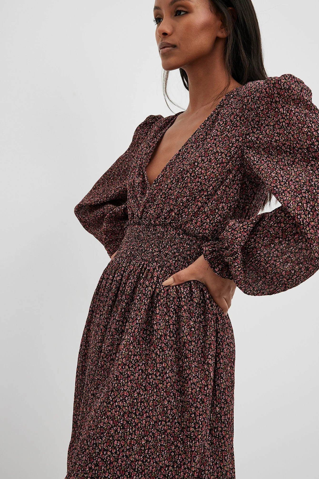 NA-KD Boho Structured Smock Waist Dress 11 NA-KD Boho Structured Smock Waist Dress - Image 11