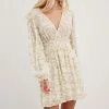 NA-KD Boho Structured Smock Waist Dress