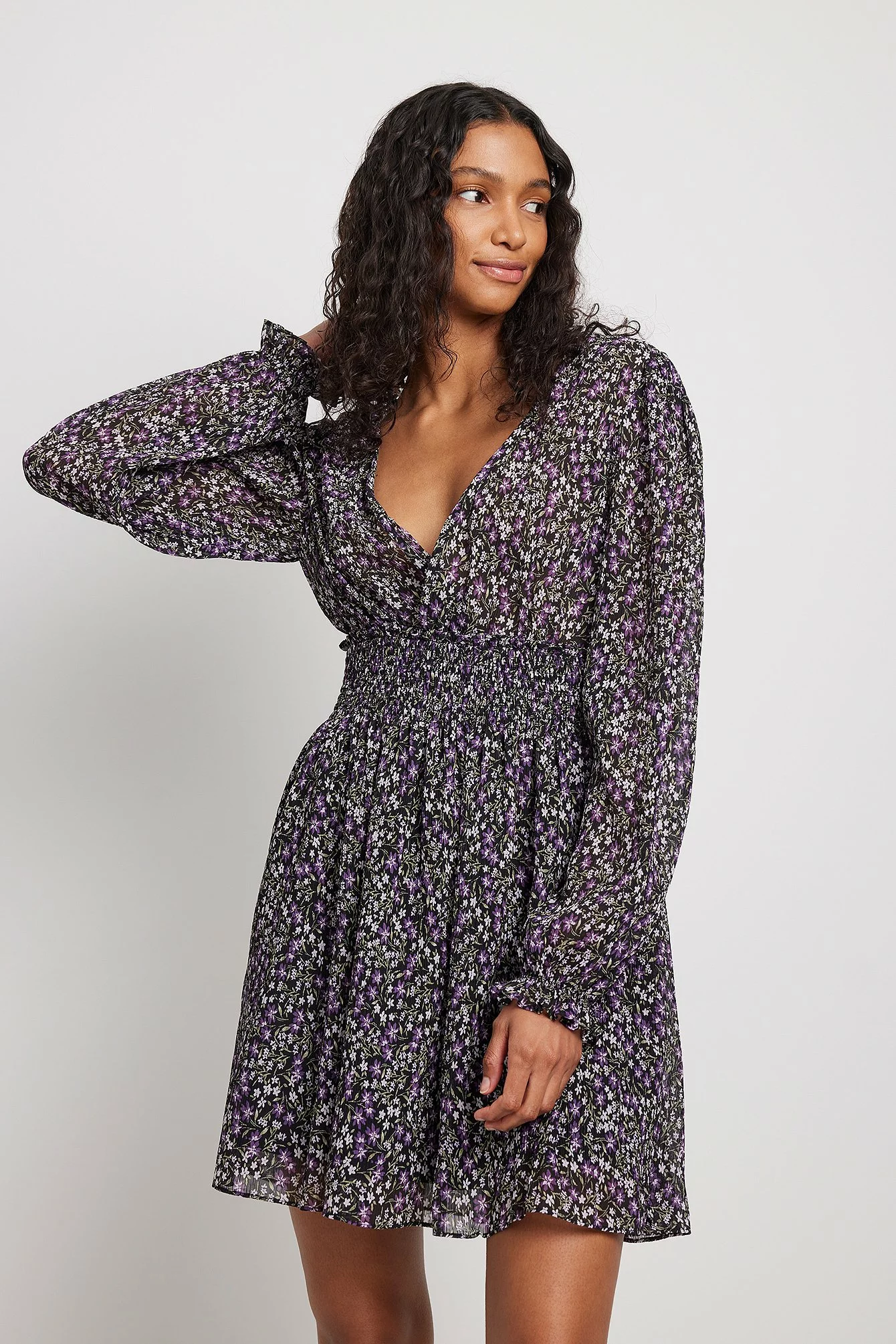 NA-KD Boho Structured Smock Waist Dress 15 NA-KD Boho Structured Smock Waist Dress - Image 15