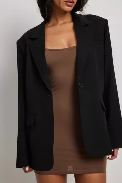 NA-KD Basic Thin Strap Fitted Mini Dress