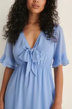 NA-KD Tie Front Sheer Mini Dress -Party Dresses Sales nakd tie front sheer mini dress 1100 004591 0617 05g