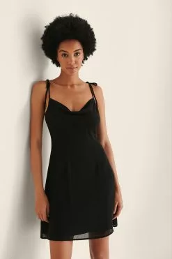 NA-KD Tie Shoulder Sheer Mini Dress -Party Dresses Sales nakd tie shoulder sheer mini dress 1100 004592 0002 03j