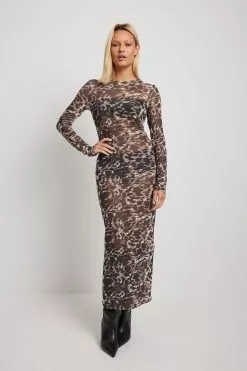 NA-KD Party Tight Mesh Midi Dress -Party Dresses Sales nakd tight mesh midi dress 1017 002197 0141 34115