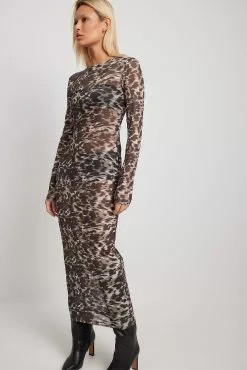 NA-KD Party Tight Mesh Midi Dress -Party Dresses Sales nakd tight mesh midi dress 1017 002197 0141 34139