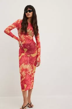 NA-KD Party Tight Mesh Midi Dress -Party Dresses Sales nakd tight mesh midi dress 1017 002197 0689 33546 01c 1 3