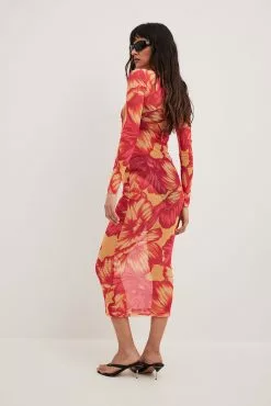 NA-KD Party Tight Mesh Midi Dress -Party Dresses Sales nakd tight mesh midi dress 1017 002197 0689 33588 3