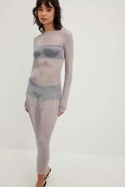 NA-KD Party Tight Mesh Midi Dress -Party Dresses Sales nakd tight mesh midi dress 1017 002197 6141 19265 4