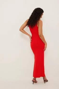 NA-KD Party Twist Rib Midi Dress -Party Dresses Sales nakd twist rib midi dress 1018 008532 0004 0879