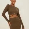 NA-KD Party Twist Rib Mini Dress