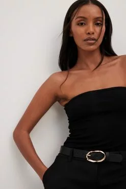 NA-KD Accessories Twisted Oval Buckle Belt