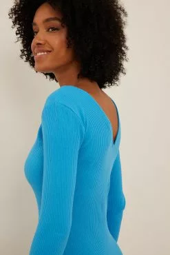 NA-KD Basic V-Neck Rib Long Sleeved Mini Dress 20 NA-KD Basic V-Neck Rib Long Sleeved Mini Dress -Party Dresses Sales nakd v neck rib long sleeved mini dress 1100 005925 0003 0150 1